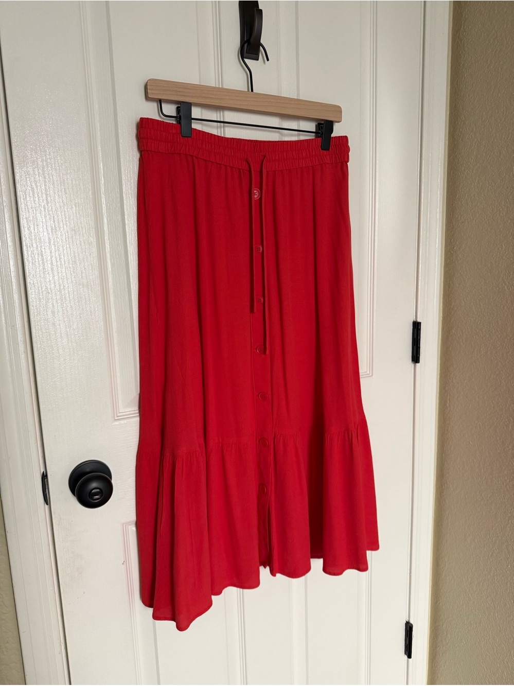 Talbots Red/Coral Maxi Skirt